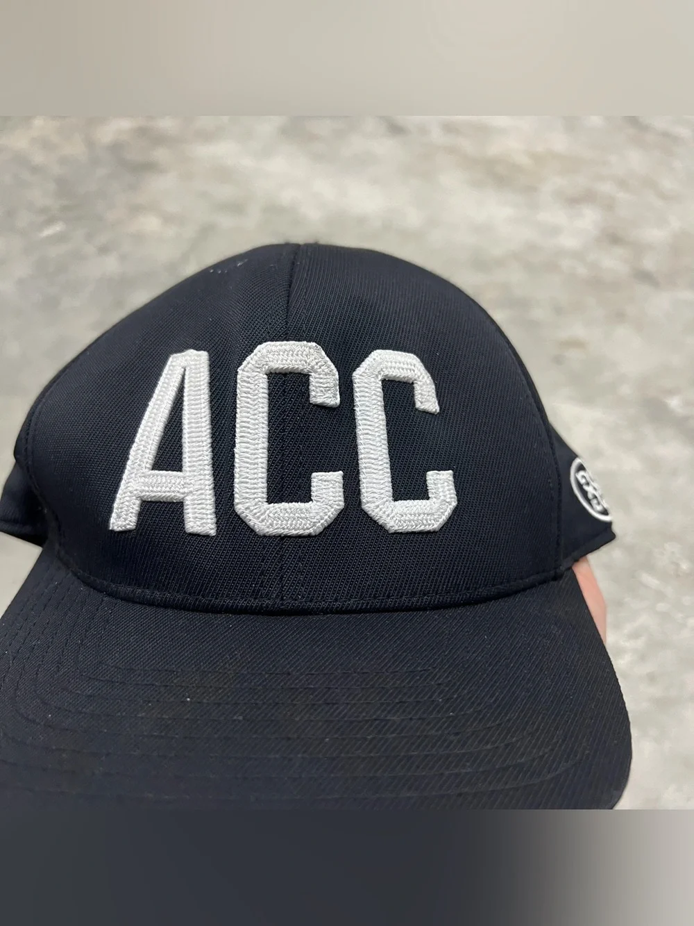 G/Fore GFore G4 Snap Back Golf Baseball Hat Cap Black White Embroidered ACC